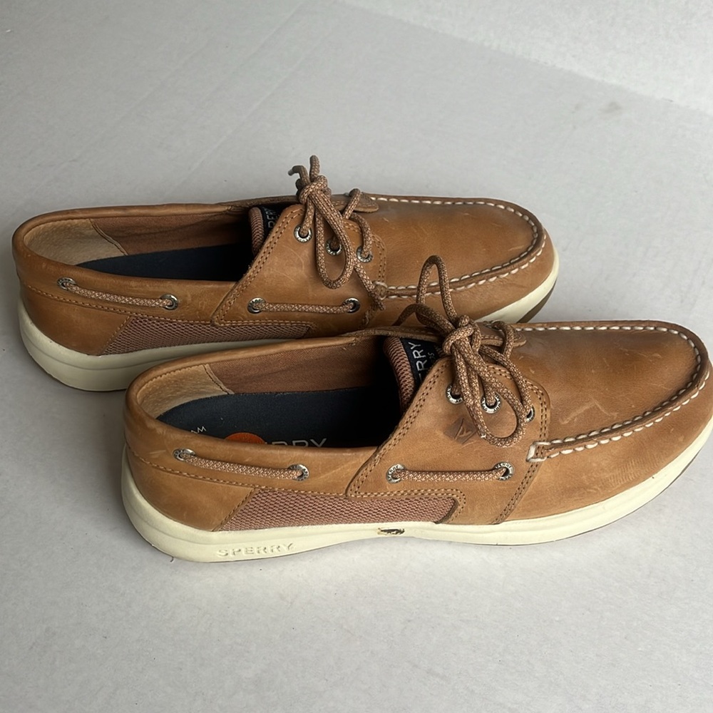 Sperry Tan & Cream Boat Shoes Size 11 - Picture 3 of 7